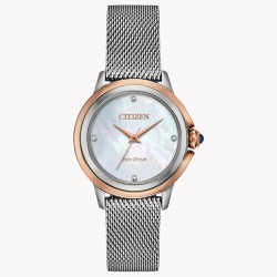 Citizen Ceci Mother Of Pearl Dial Rose/Mesh Band Watch